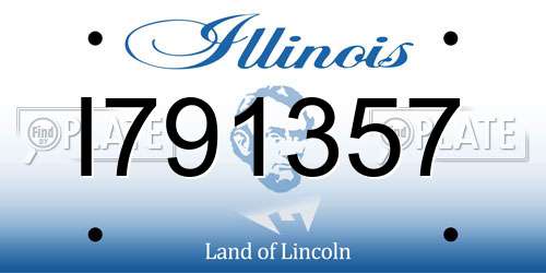 I791357 Illinois License Plate