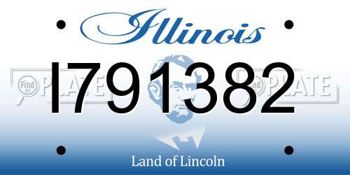 I791382 Illinois License Plate