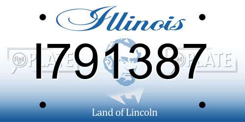 I791387 Illinois License Plate