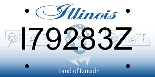 I79283Z Illinois License Plate