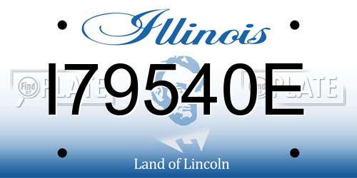 I79540E Illinois License Plate