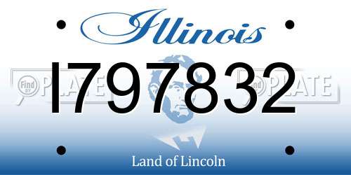 I797832 Illinois License Plate