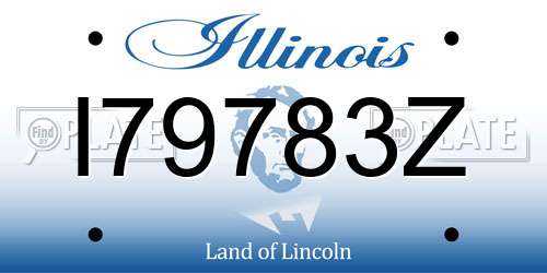 I79783Z Illinois License Plate