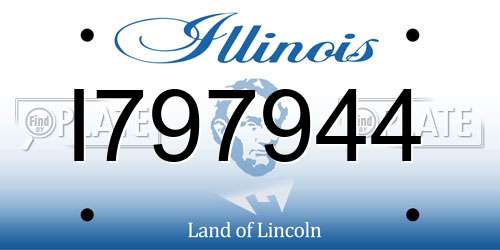 I797944 Illinois License Plate