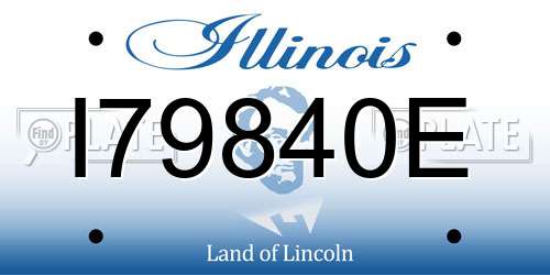 I79840E Illinois License Plate