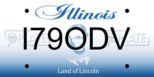 I79ODV Illinois License Plate
