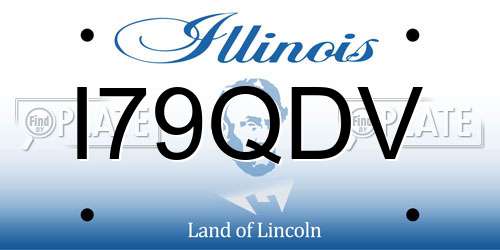 I79QDV Illinois License Plate