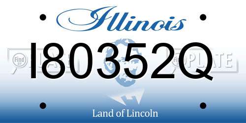 I80352Q Illinois License Plate
