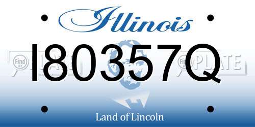 I80357Q Illinois License Plate