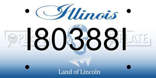 I80388I Illinois License Plate