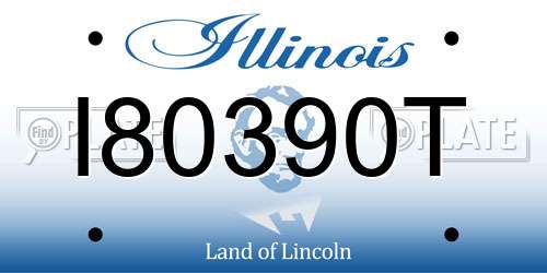 I80390T Illinois License Plate