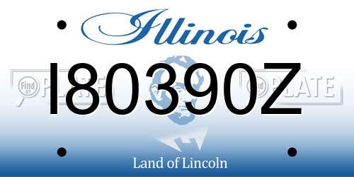 I80390Z Illinois License Plate