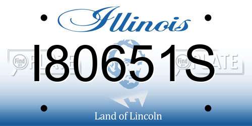 I80651S Illinois License Plate