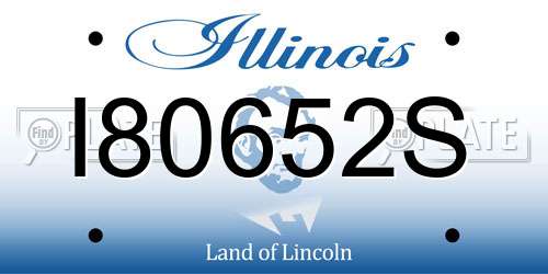 I80652S Illinois License Plate