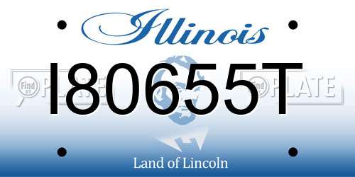 I80655T Illinois License Plate
