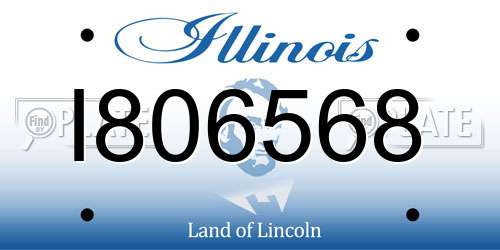 I806568 Illinois License Plate