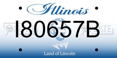I80657B Illinois License Plate