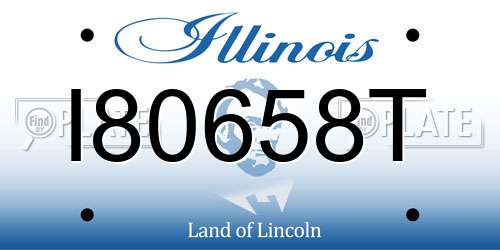 I80658T Illinois License Plate