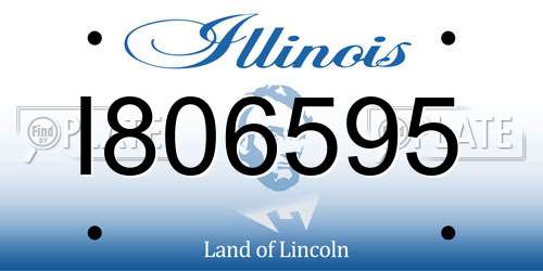 I806595 Illinois License Plate