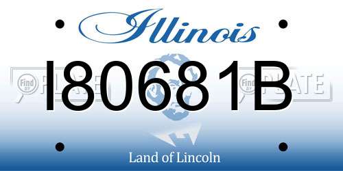 I80681B Illinois License Plate