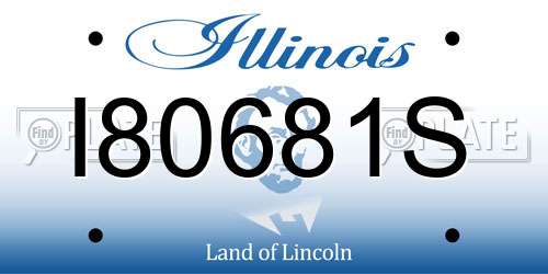 I80681S Illinois License Plate