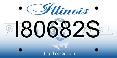 I80682S Illinois License Plate