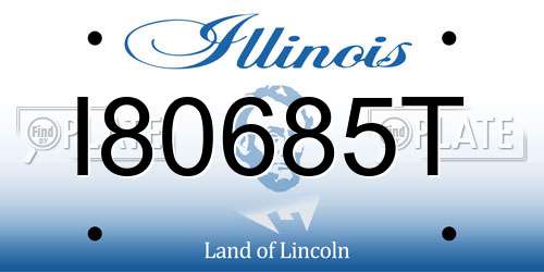 I80685T Illinois License Plate