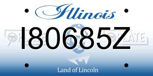 I80685Z Illinois License Plate