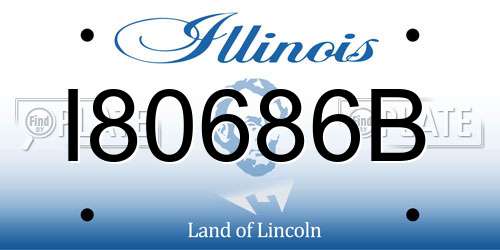 I80686B Illinois License Plate