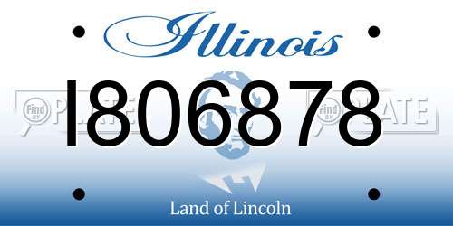 I806878 Illinois License Plate