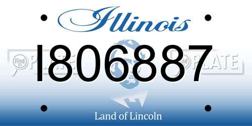 I806887 Illinois License Plate