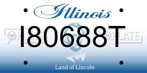 I80688T Illinois License Plate