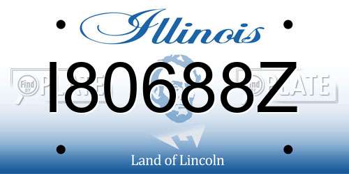 I80688Z Illinois License Plate