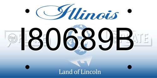 I80689B Illinois License Plate
