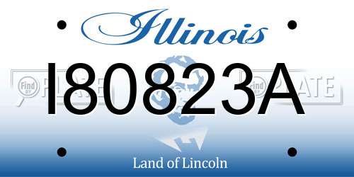 I80823A Illinois License Plate