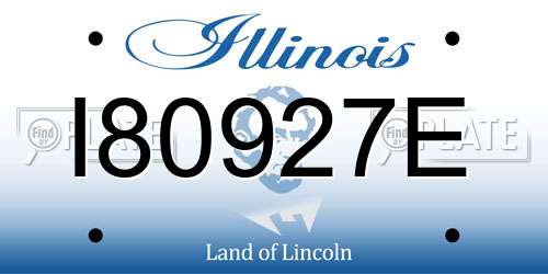 I80927E Illinois License Plate