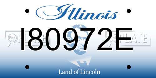 I80972E Illinois License Plate