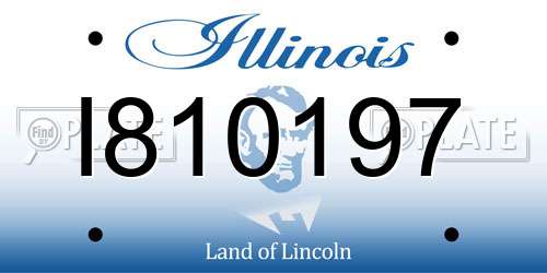 I810197 Illinois License Plate