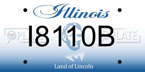 I8110B Illinois License Plate