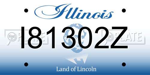 I81302Z Illinois License Plate