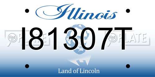 I81307T Illinois License Plate
