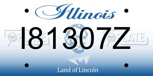 I81307Z Illinois License Plate