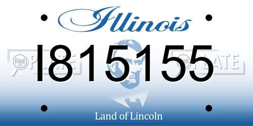 I815155 Illinois License Plate