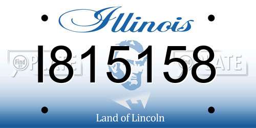 I815158 Illinois License Plate
