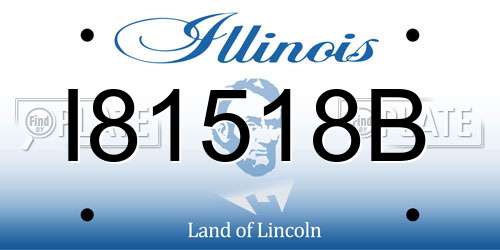 I81518B Illinois License Plate