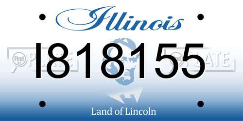 I818155 Illinois License Plate