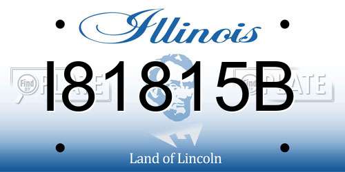I81815B Illinois License Plate