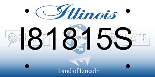 I81815S Illinois License Plate