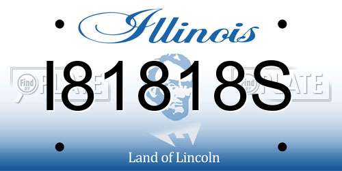 I81818S Illinois License Plate