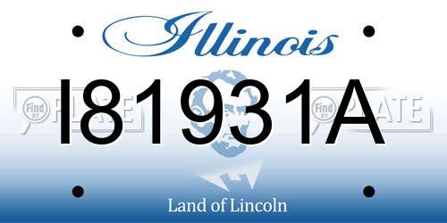 I81931A Illinois License Plate